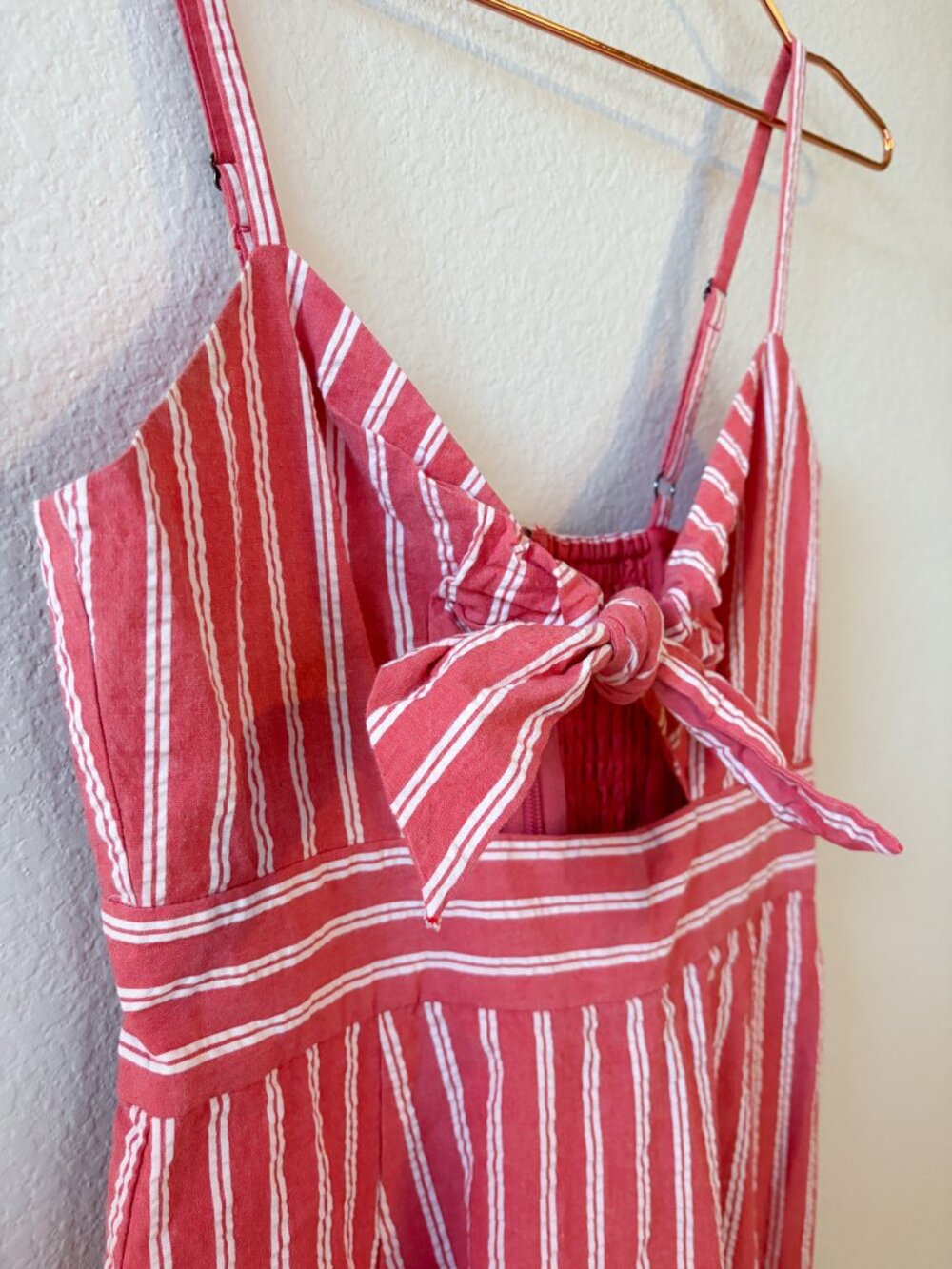 Rachel Roy Coral Striped Midi Dress Size S - Picture 2 of 7